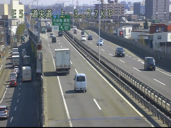 大谷地IC E5 道央自動車道  北海道 高速道路ライブカメラ